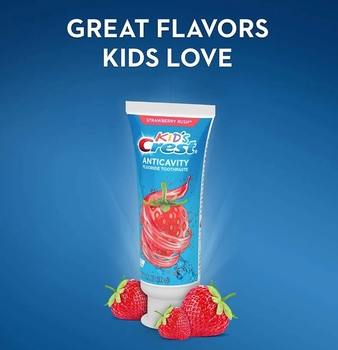 Дитяча зубна паста з ароматом полуниці Crest Kid's Cavity Protection Anticavity Strawberry Rush 119 г (BT4496) - Pampik - 4