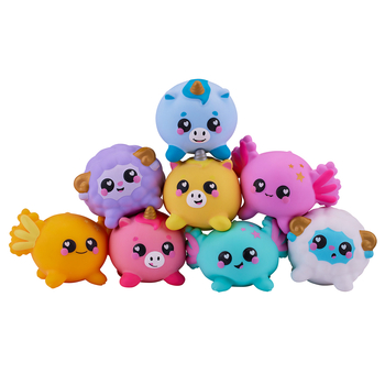 Игрушка-антистресс Smooshzees Luvzees Баранчик Блепо коллекционная белая (8229) - Pampik - 5