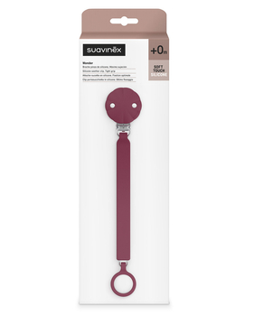 Клипса для пустышки Suavinex Wonder, бордовая (402545) - Pampik - 2