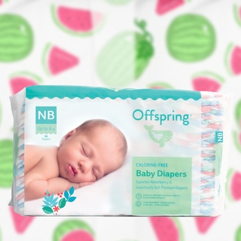 Підгузки Offspring Wondermelon NB (до 4 кг) 56 шт. (DP-OI-FAT-NB56P-WML) - Pampik - 3