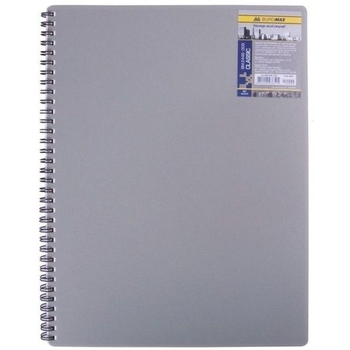 Тетрадь Buromax Classic на пружине А4, 80 листов серая (BM.2446-009) - Pampik