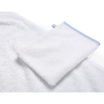 Рушник з капюшоном та рукавичкою Childhome, 80x80 см, flower blue (CCBCMBF) - Pampik - 5