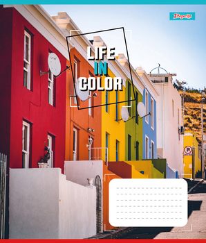 Набор тетрадей 1 Вересня Life in colors А5 в клетку, 36 листов, 15 шт. (767326) - Pampik - 5