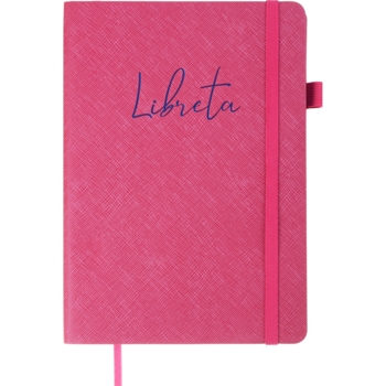 Блокнот деловой Buromax Libreta А5 96 л. в клеточку обложка искусственная кожа малиновый (BM.295117-29) - Pampik