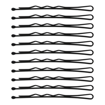 Набор фрезерных невидимок для волос SPL, 5.5 см, 24 шт., черный (3020-0055) - Pampik - 4