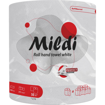 Паперові рушники Mildi Soft Secret двошарові, 50 метрів - Pampik