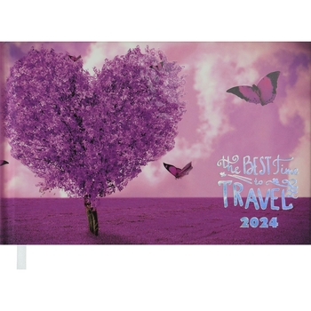 Еженедельник датирован Buromax Romantic 2024 фиолетовый (BM.2810-07) - Pampik