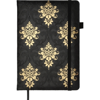 Блокнот деловой Buromax Royal А5 96 л. в клеточку обложка искусственная кожа черный (BM.295125-01) - Pampik