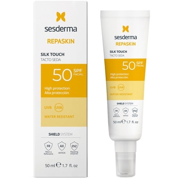 Сонцезахисний засіб для обличчя Sesderma Repaskin Slik Touch Facial Sunscreen SPF 50, 50 мл - Pampik