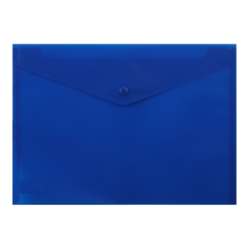 Папка-конверт на кнопке Buromax А4 матовый пластик, синяя (BM.3925-02) - Pampik