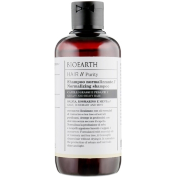 Шампунь для жирного волосся Bioearth Hair Normalising Shampoo 250 мл - Pampik