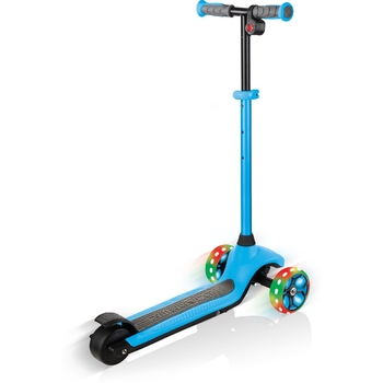 Электросамокат Globber E-Motion 4, 3-колесный с подсветкой, до 50 кг, голубой (755-101) - Pampik - 2