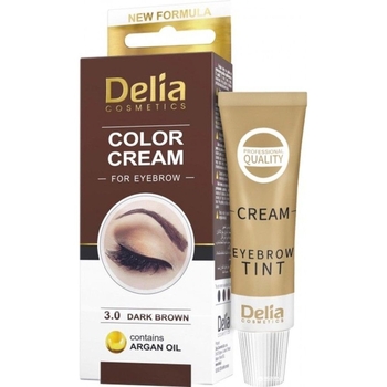 Крем-краска для бровей Delia Cosmetics оттенок 3.0 темно-коричневая 15 мл - Pampik