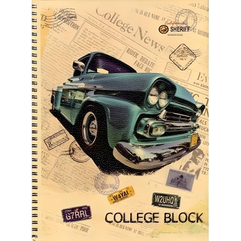 Тетрадь Buromax Kraft на пружине А4, 80 листов в ассортименте (BM.2431) - Pampik - 3