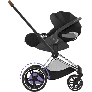 Шасси Cybex e-Priam 4.0 с основой для сидения Chrome Brown (521002349) - Pampik