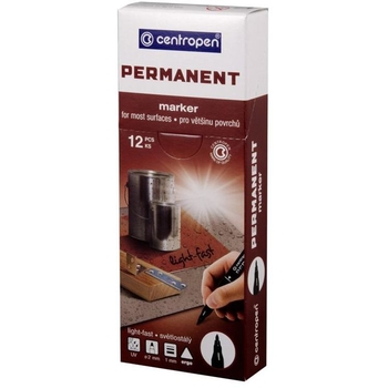 Маркер Centropen Permanent 2536, 1 мм, черный (2536/01) - Pampik - 2