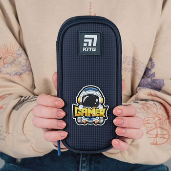 Пенал мягкий Kite Good Game 21x8.5x4.5 см синий (K24-662-14) - Pampik - 4