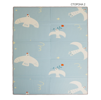 Детский двусторонний складной коврик Poppet Зимняя ночь и Птица мира, 200х150x1 см (PP024-150H) - Pampik - 3