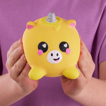 Игрушка-антистресс Smooshzees Luvzees Единорог Фандер коллекционная желтая (8231) - Pampik - 7