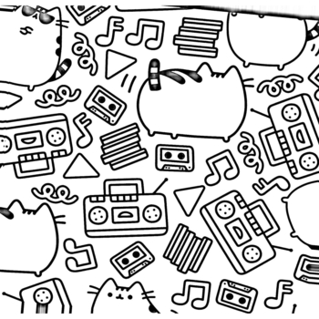 Мінірозмальовка Артбукс Pusheen 96 сторінок (9786175231722) - Pampik - 9