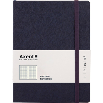 Книга записная Axent Partner Soft L клетка 190x250 мм 96 листов синяя (8615-02-A) - Pampik