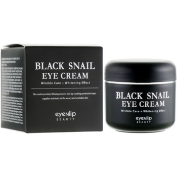 Крем для зоны вокруг глаз Eyenlip Black Snail с муцином черной улитки 50 мл - Pampik