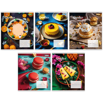 Набір зошитів 1 Вересня Bright goodies А5 в клітинку 48 аркушів 10 шт. (767356) - Pampik