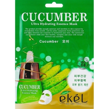 Маска тканинна Ekel з екстрактом огірка, 25 мл - Pampik