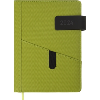 Ежедневник датированный Buromax Galaxy 2024 A5 зеленый (BM.2123-04) - Pampik