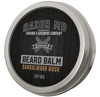 Бальзам для бороди Razor Beard Balm Sandalwood Musk з екстрактом сандалового дерева та мускусу 60 г - Pampik - 2