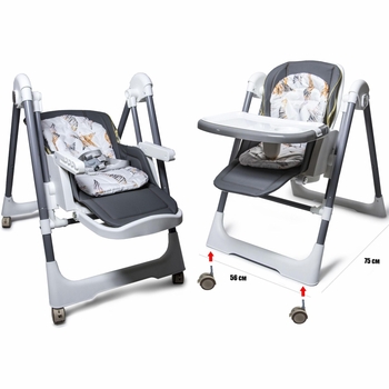 Стільчик для годування Bambi M 5897 gray - Pampik - 4