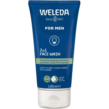 Гель для вмивання Weleda 2 в 1 для обличчя й бороди для чоловіків 100 мл - Pampik