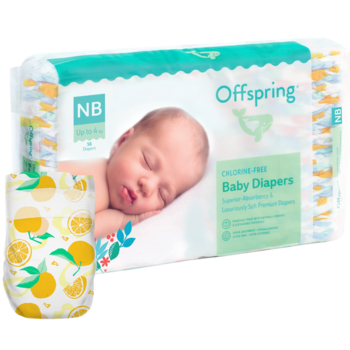Підгузки на липучках Offspring Tangy Orange 1 (до 4 кг), 56 шт. - Pampik