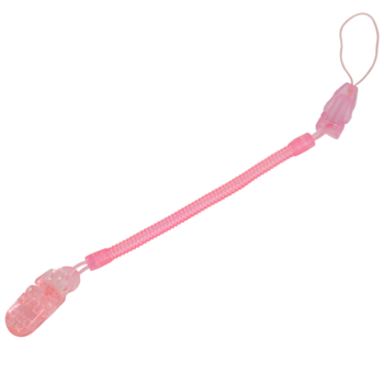 Цепочка для пустышки Baby Team Спираль (3335_рожевий) - Pampik