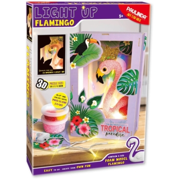 Набір для творчості 3D Paulinda Сяючий фламінго (072793-5) - Pampik