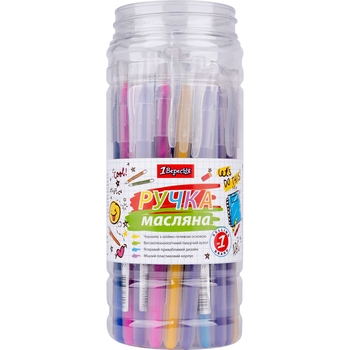 Ручка кулькова 1 Вересня Natural сині чорнила упаковка 30 шт. (411477) - Pampik - 5