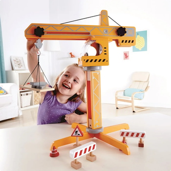 Деревянный кран Hape с аксессуарами (E3011) - Pampik - 3