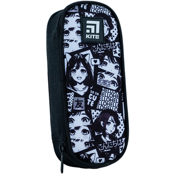Пенал мягкий Kite Anime 22x8.5x4.5 см черный (K24-599-13) - Pampik