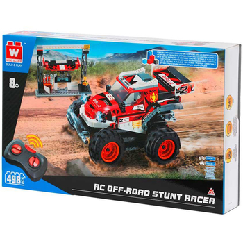 Машинка-конструктор делюкс на дистанционном управлении Wise Block Вездеход 498 деталей (EU389118) - Pampik - 8