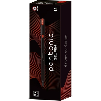 Ручка гелева Linc Pentonic коричневі чорнила упаковка 12 шт. (420427) - Pampik