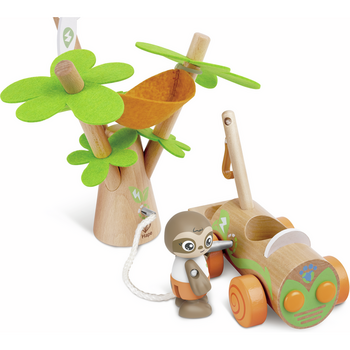 Дерев'яний набір Hape Електрокар для садіння дерев (E3417) - Pampik - 3