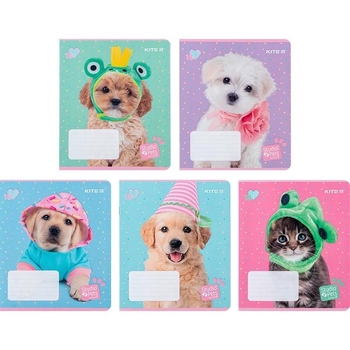 Набор тетрадей Kite Studio Pets А5 в клетку 18 листов 20 шт. (SP24-236) - Pampik