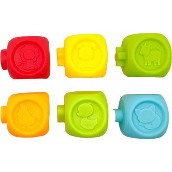 Набір тактильних кубиків Bibi Toys сенсорні 6 шт. (760844BT) - Pampik - 2