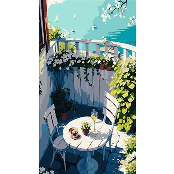 Набір для розпису по номерах Strateg Куточок відпочинку 50х25 см (WW159) - Pampik