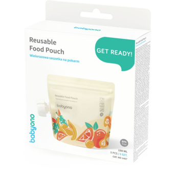 Харчові пакети BabyOno, багаторазові, 150 мл, 5 шт. - Pampik