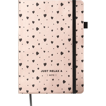 Блокнот деловой Buromax Relax А5 96 л. в линейку обложка искусственная кожа розовый (BM.295201-10) - Pampik