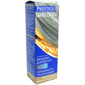 Тонувальний бальзам для волосся Vip's Prestige BeBlond 100% відтінок ВВ 01 (Срібно-платиновий) 100 мл - Pampik