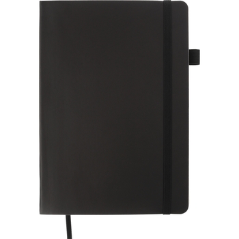 Блокнот діловий Buromax Logo2U Brief А5 96 арк. в крапку обкладинка штучна шкіра чорний (BM.295304-01) - Pampik