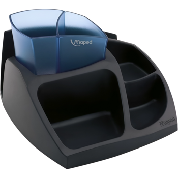 Подставка для офисных принадлежностей Maped Essentials Green Compact черная с синим (MP.575400) - Pampik
