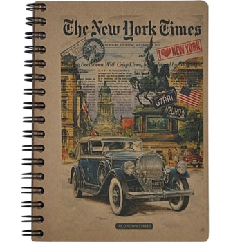 Книга записная Buromax Kraft в клеточку, А6, в ассортименте, 80 листов (BM.2483) - Pampik - 2